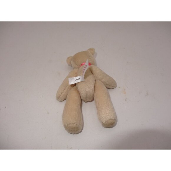 American Girl Baby Teddy Bear Jointed Plush 6" with Pink Ribbon bow - Picture 8 of 8
